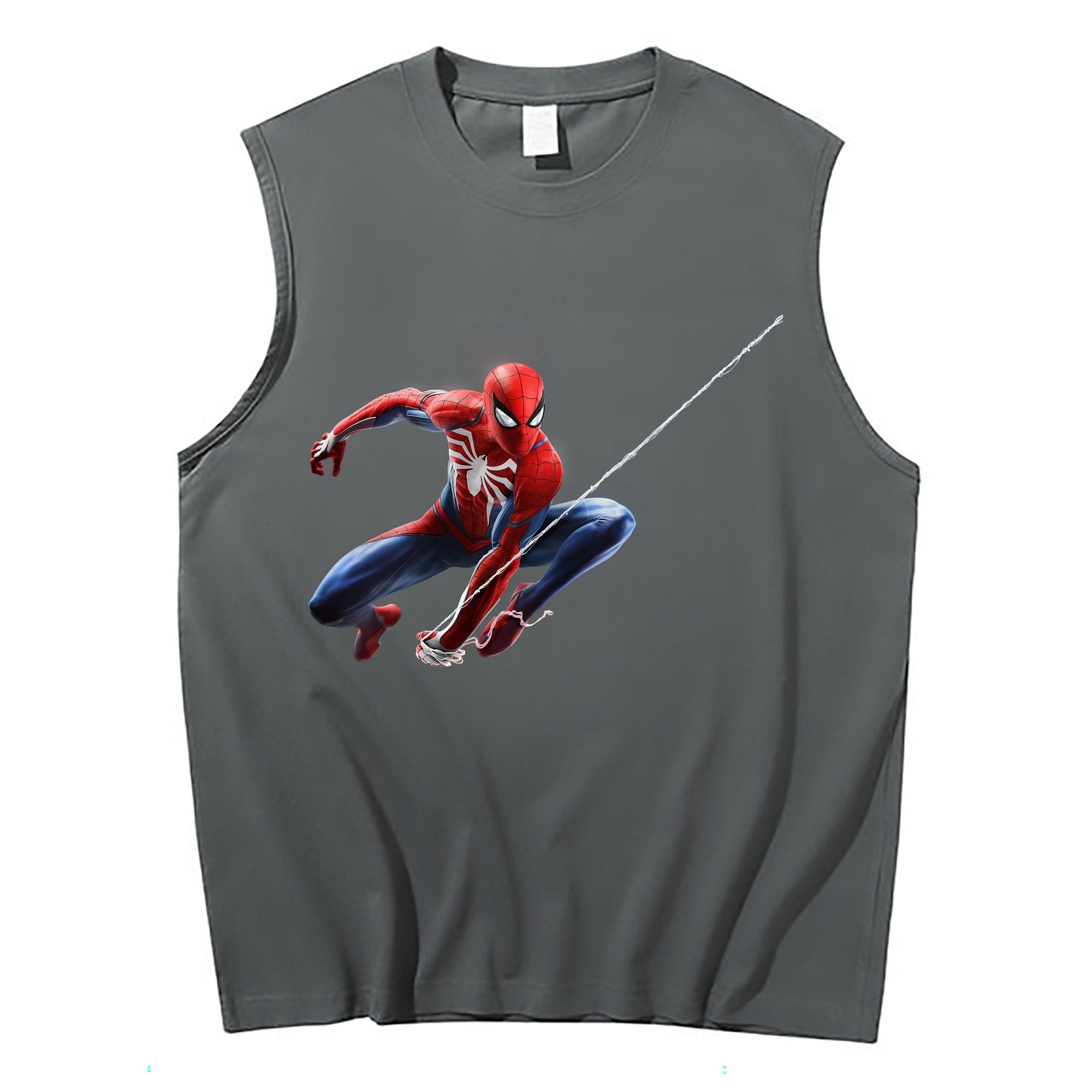 （画像用） Spider Man スパイダーマン コットン100％タンクトップ（フロントプリント）